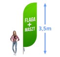 Flaga reklamowa z masztem 3,5m Full Midi