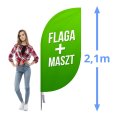Winder flaga reklamowa z masztem 2,1m Full Mini