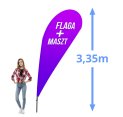 Flaga reklamowa 3,35m Slim Half Midi