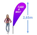 Flaga reklamowa 2,65m Slim Half Mini Plus