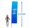 Żagiel reklamowy 3,35m Slim Pro Midi