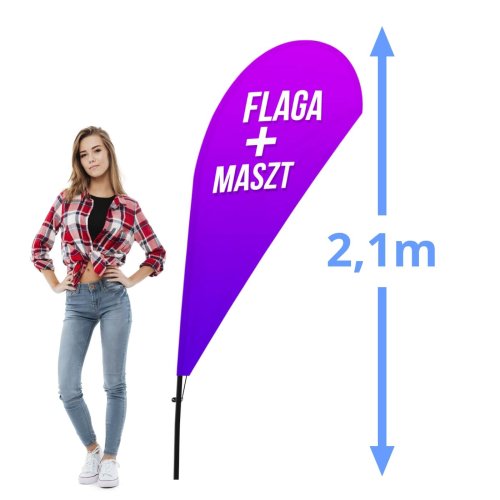 Flaga reklamowa typu łezka mini