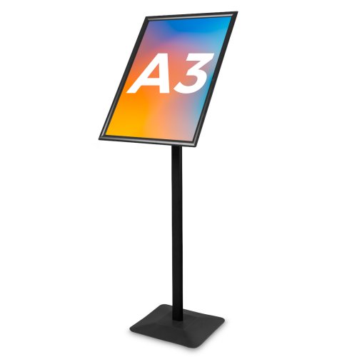 Stojak informacyjny / menu Premium A3 - czarny