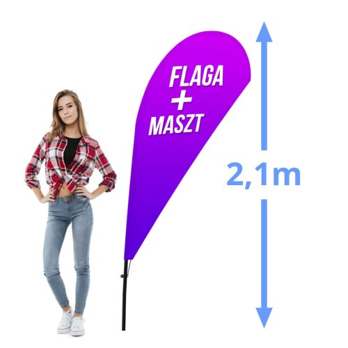 Flaga reklamowa typu łezka mini