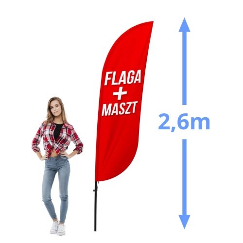 Winder reklamowy o wysokości 260cm