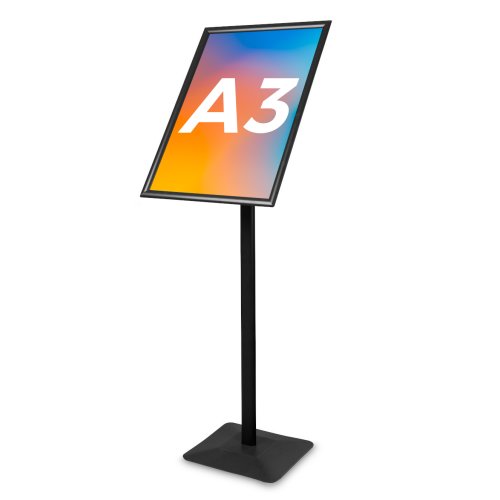Stojak informacyjny / menu Premium A3 - czarny