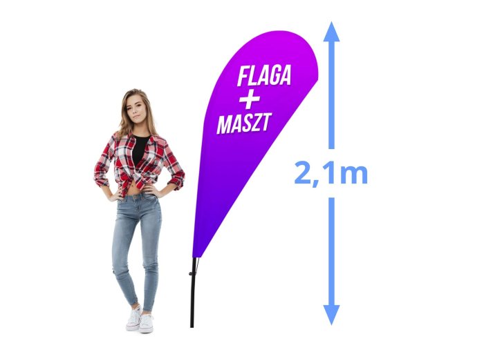 Flaga reklamowa typu łezka mini