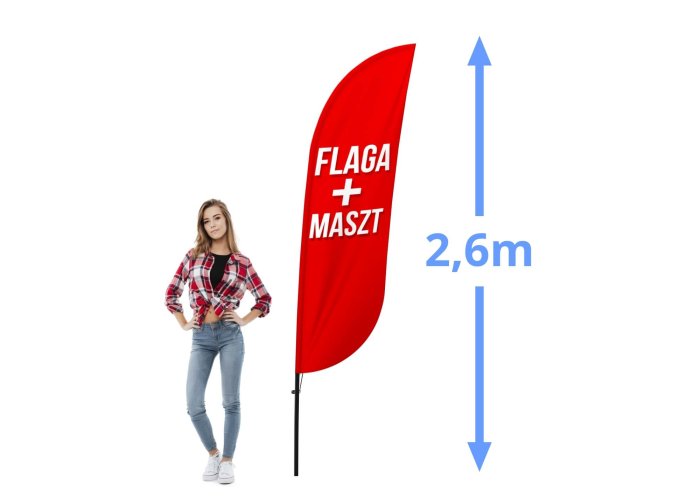 Winder reklamowy o wysokości 260cm